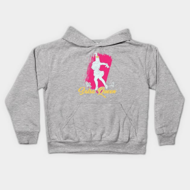 Salsa Dancing Gift " Salsa Queen " Kids Hoodie by Design Seventytwo